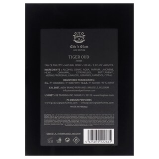 Foto 7 | Perfume Chic N Glam Tiger Oud Luxe Edition Edt 100 Ml Para Hombre - Venta Internacional.