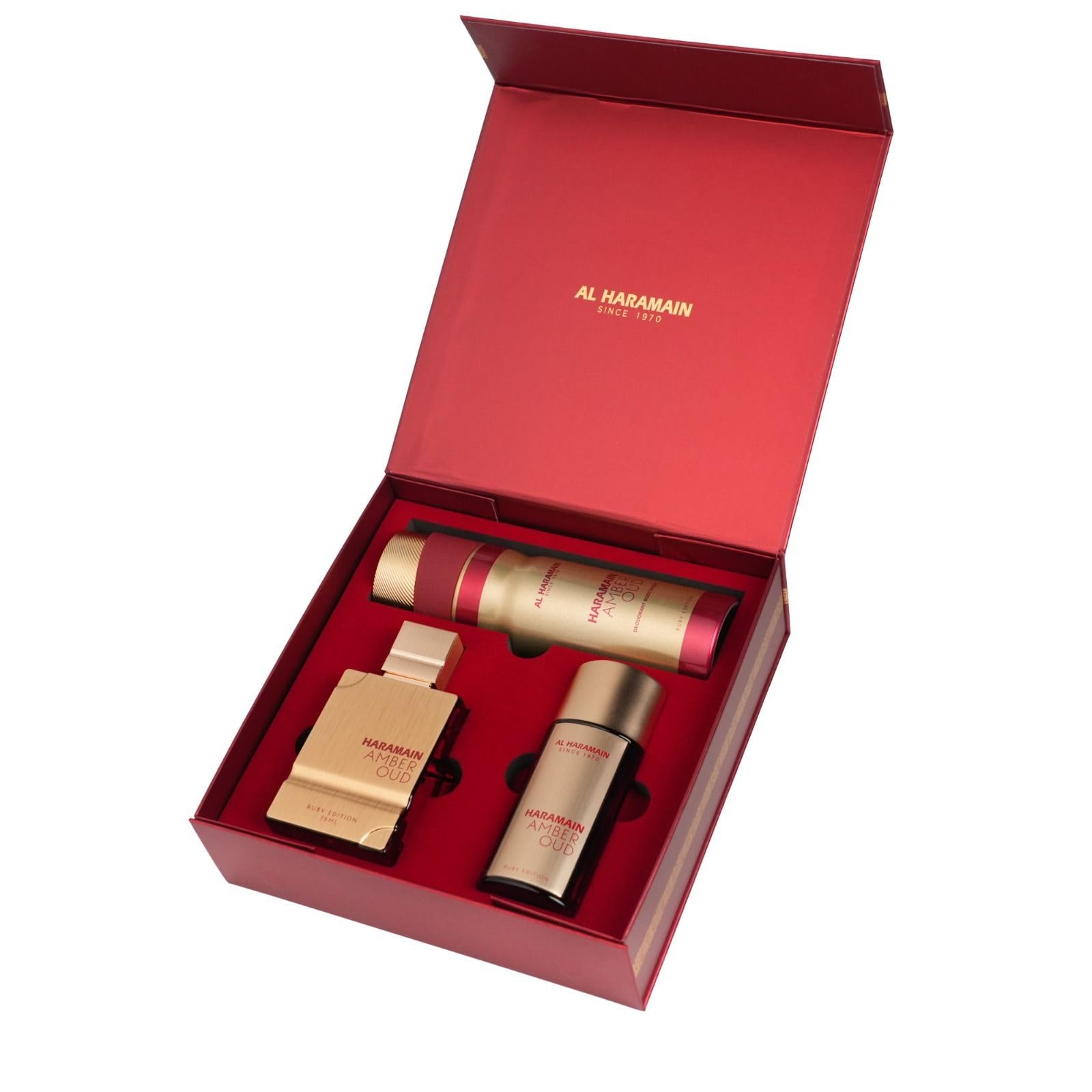 Foto 1 | Set De Regalo De 3 Piezas De Perfume Al Haramain Amber Oud Ruby Edition - Venta Internacional.