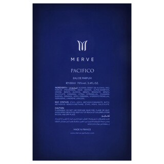 Foto 7 | Perfume Merve Pacifico Eau De Parfum Para Hombre 100 Ml - Venta Internacional.
