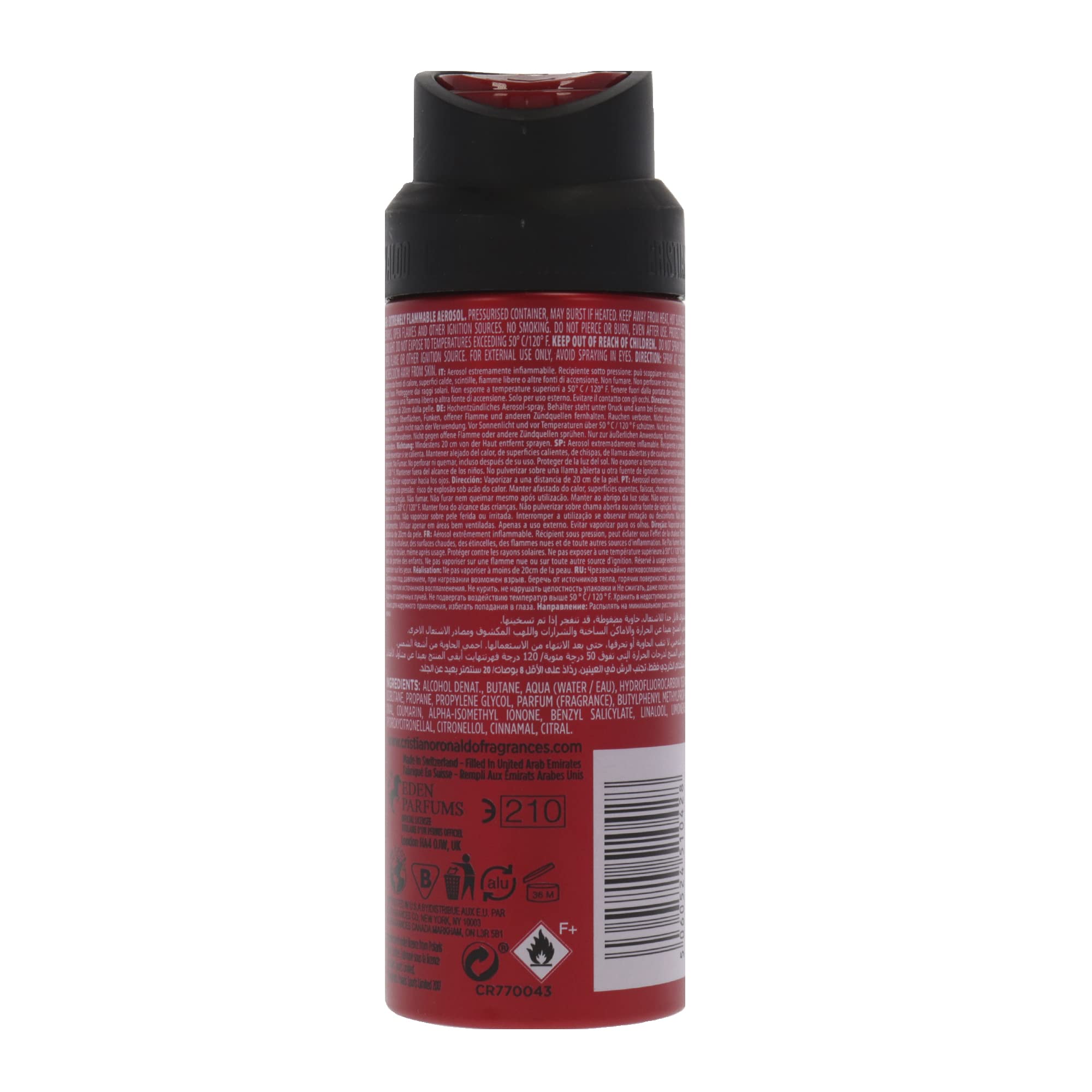 Foto 3 pulgar | Spray Corporal Cristiano Ronaldo Cr7 Sporty Fresh Woody 120 Ml - Venta Internacional.