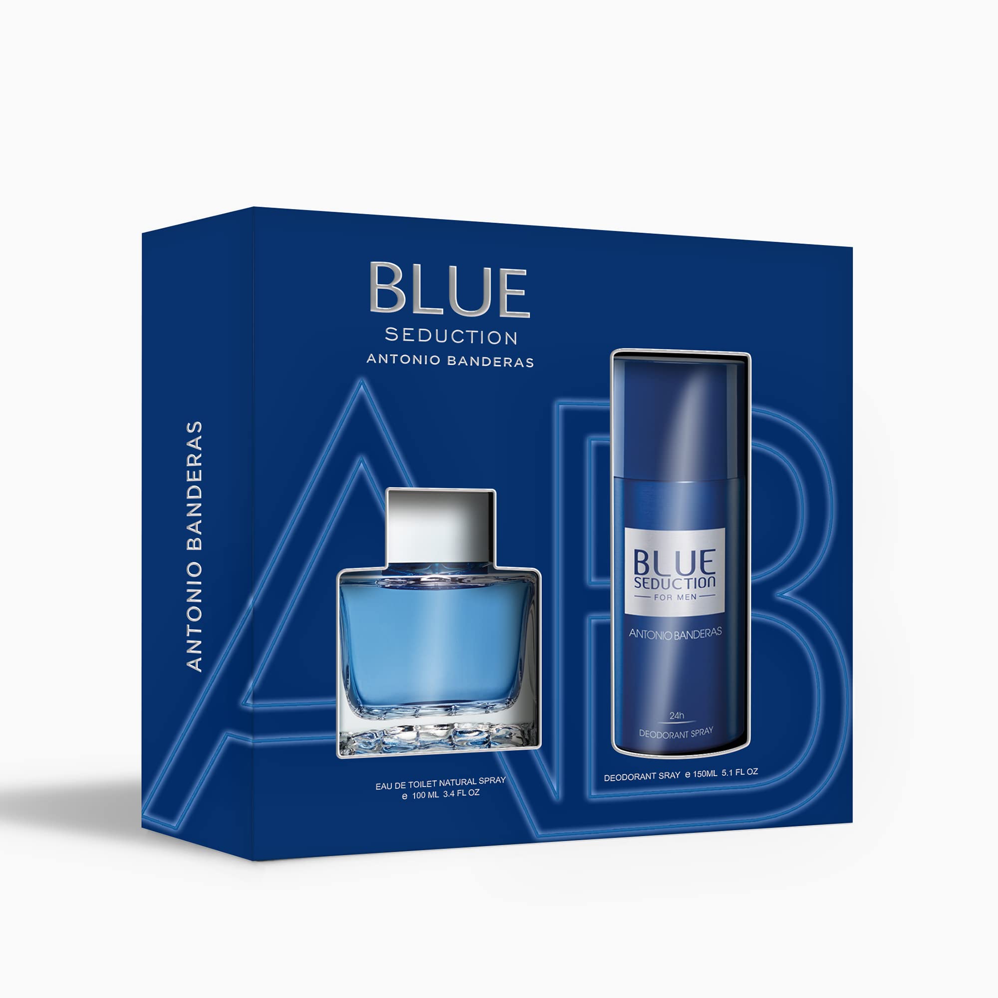 Foto 2 pulgar | Perfume Antonio Banderas Blue Seduction Edt 100 Ml + Desodorante - Venta Internacional.