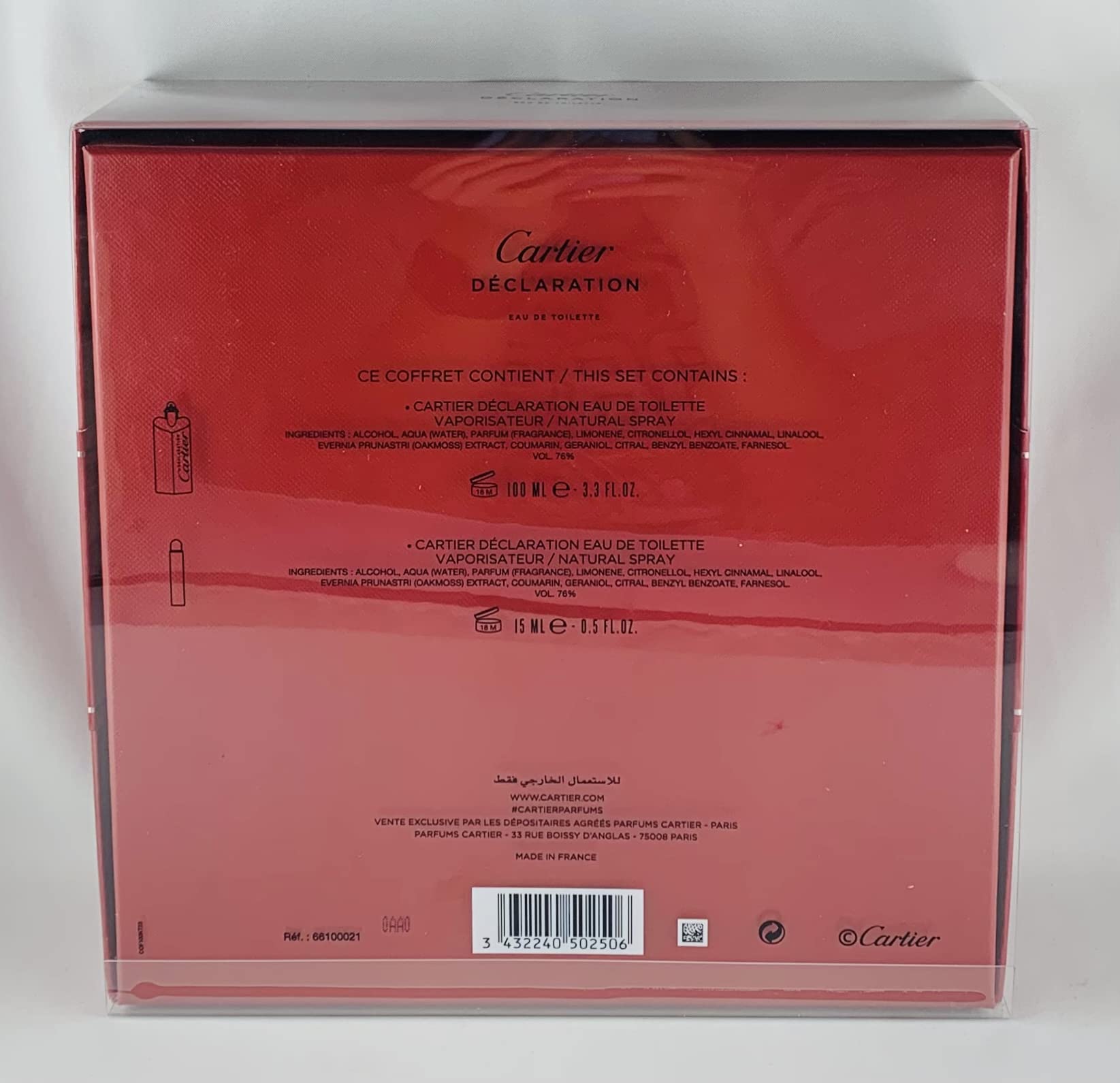 Foto 3 | Perfume Cartier Declaration Edt En Aerosol Y Spray De Viaje De 100 Ml - Venta Internacional.