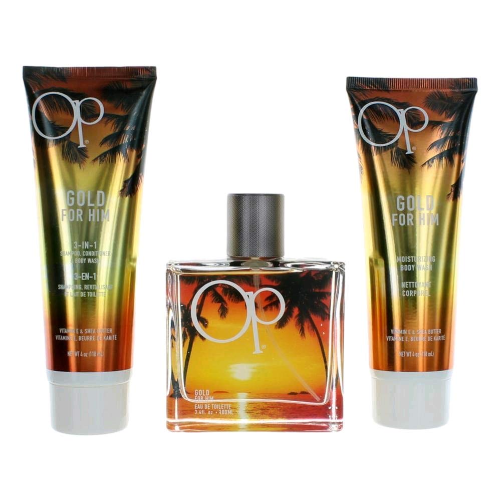 Foto 2 pulgar | Set De Regalo De Perfume Ocean Pacific Op Gold Para Hombre  3 Piezas - Venta Internacional.