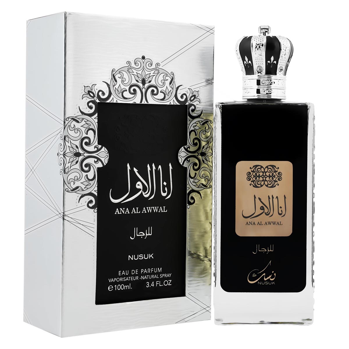 Foto 3 pulgar | Perfume Nusuk NUSUK006 Ana Al Awwal Black / Silver 100 ML Edp Men
