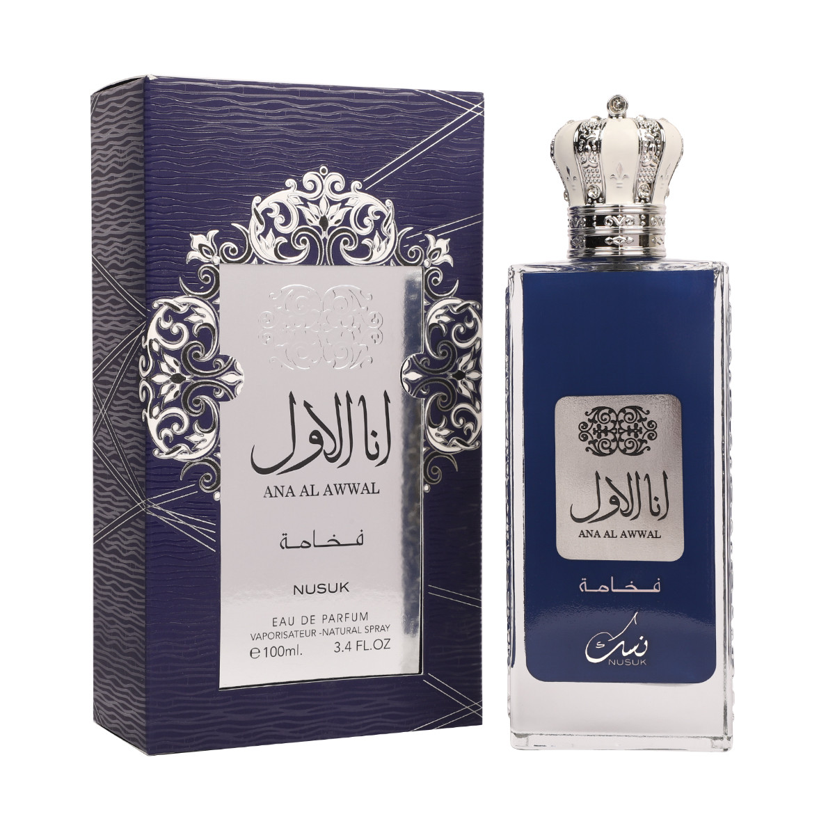 Foto 3 pulgar | Perfume Nusuk  Ana Al Awwal Silver /blue 100 Ml Edp para Hombre