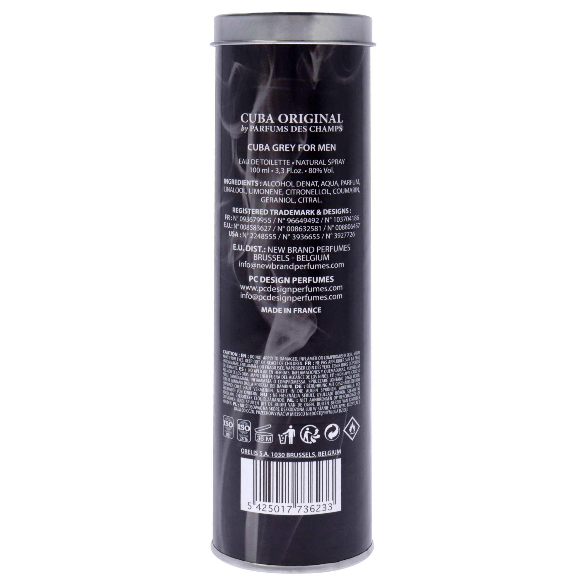 Foto 6 pulgar | Venta Internacional- Perfume Cuba Cuba Grey Edt En Aerosol 100 Ml para Hombre