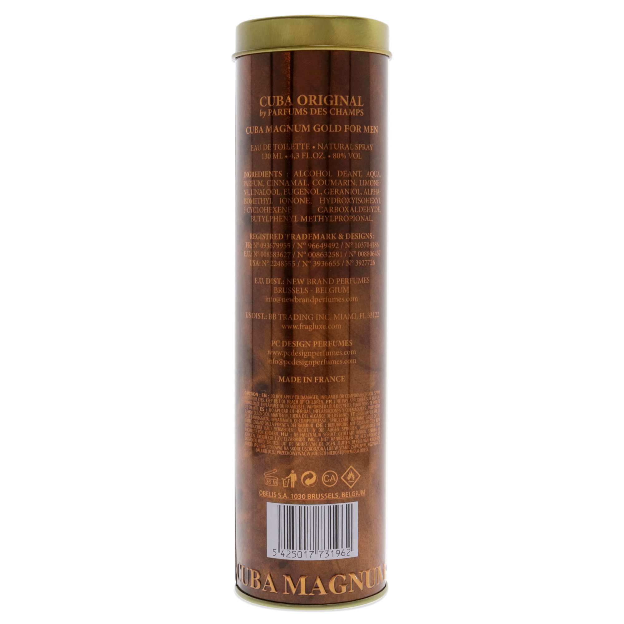 Foto 6 pulgar | Venta Internacional- Perfume Cuba Cuba Magnum Gold Eau de Toilette 125 ml para Hombre