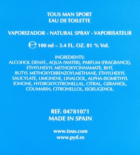 Foto 4 | Venta Internacional - Perfume Tous Man Sport Eau De Toilette Para Hombre, 100 Ml