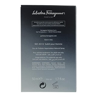 Foto 7 | Perfume Salvatore Ferragamo Subtil Eau De Toilette 50 ml - Venta Internacional