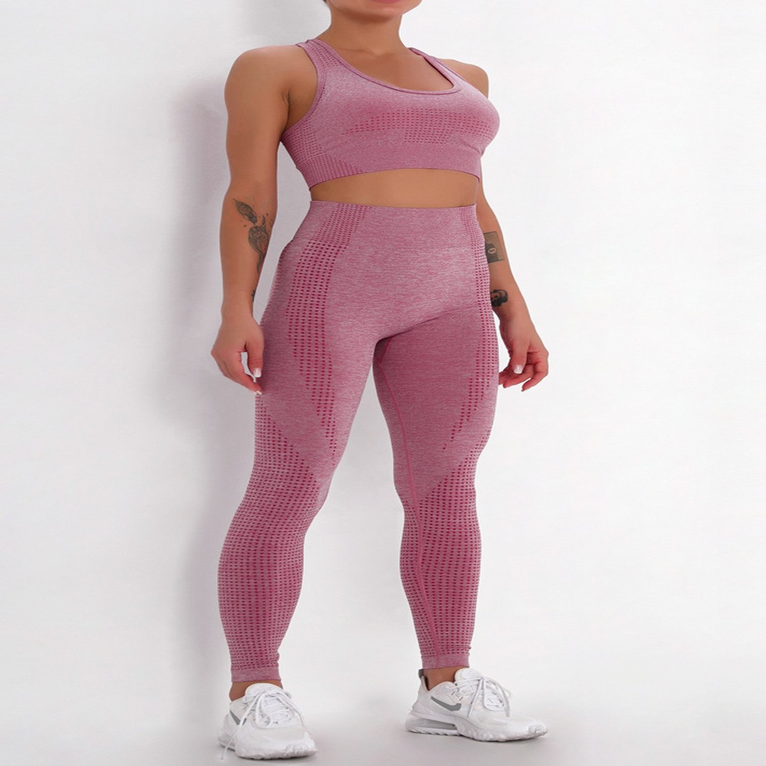 Foto 2 | Conjunto De Pants Y Tops Sin Costuras (seamless)