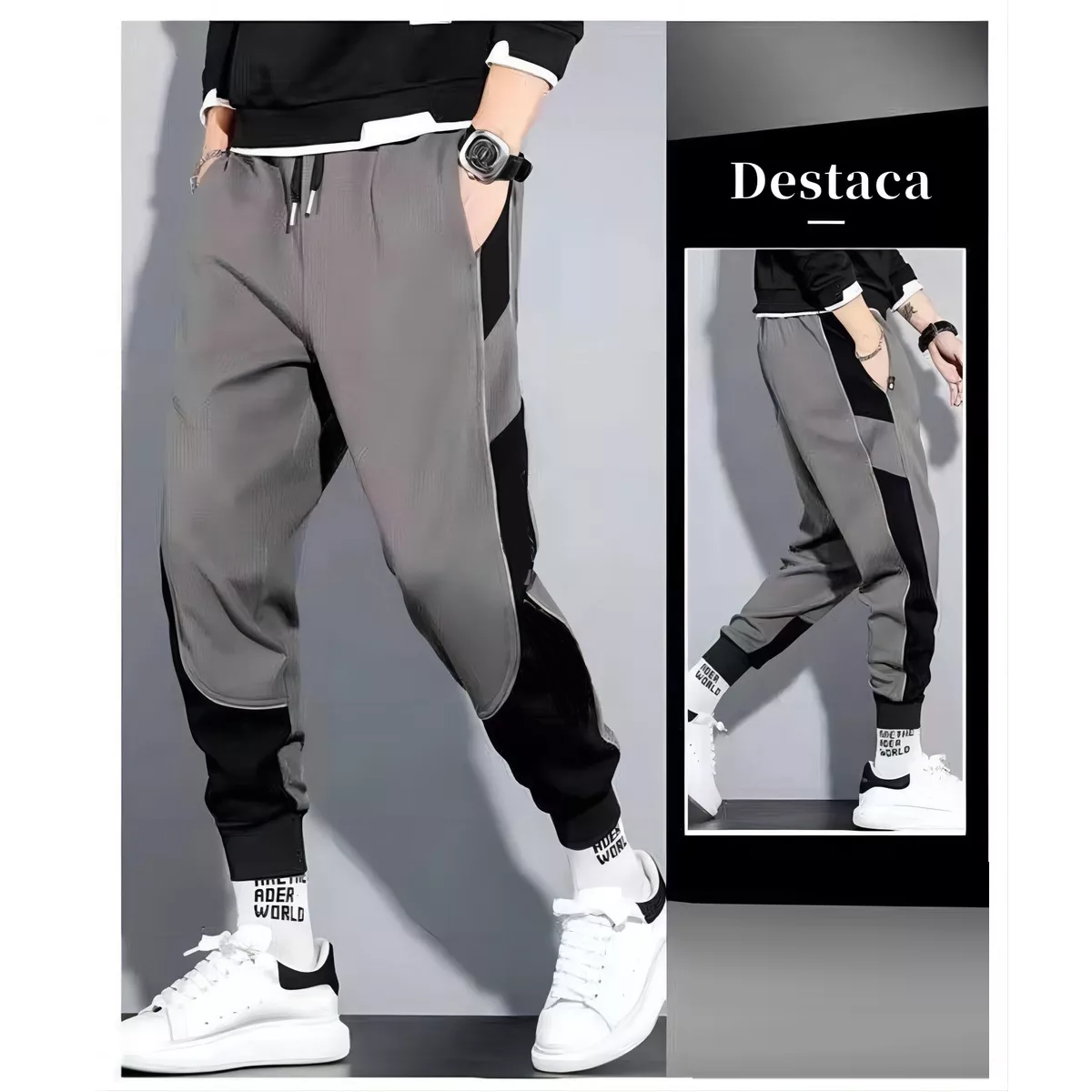 Foto 3 pulgar | Pants Deportivo Talla Eg Eo Safe Imports Esi-16462 Gris