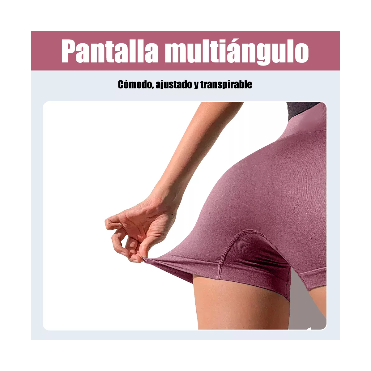 Foto 3 pulgar | 2pzs Short Para Yoga Unitalla Eo Safe Imports Esi-16699 Negro Y Rosa