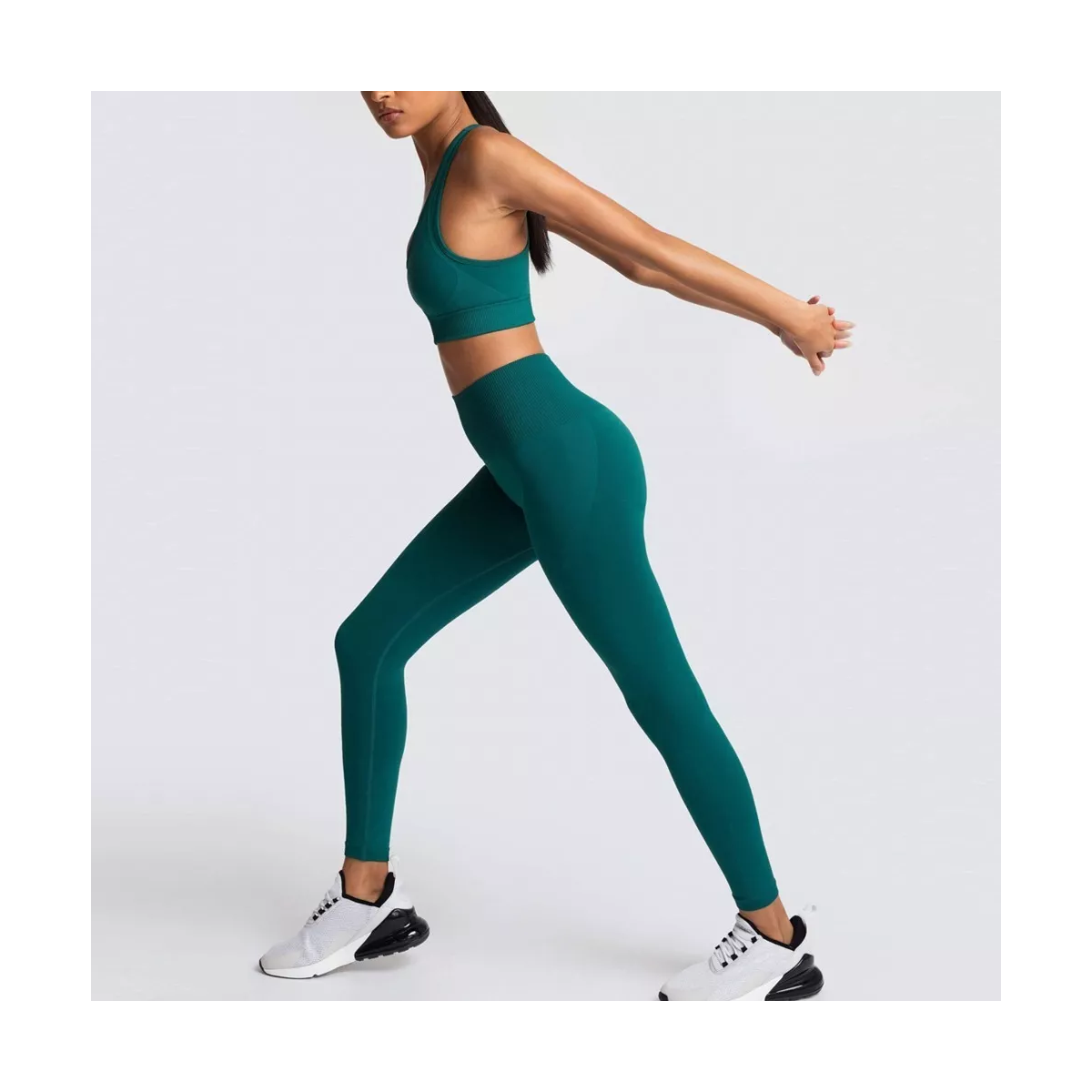 Foto 4 pulgar | Conjunto Licra Deportivo 2 Pzs Talla Ch Eo Safe Imports Esi-17092 Verde