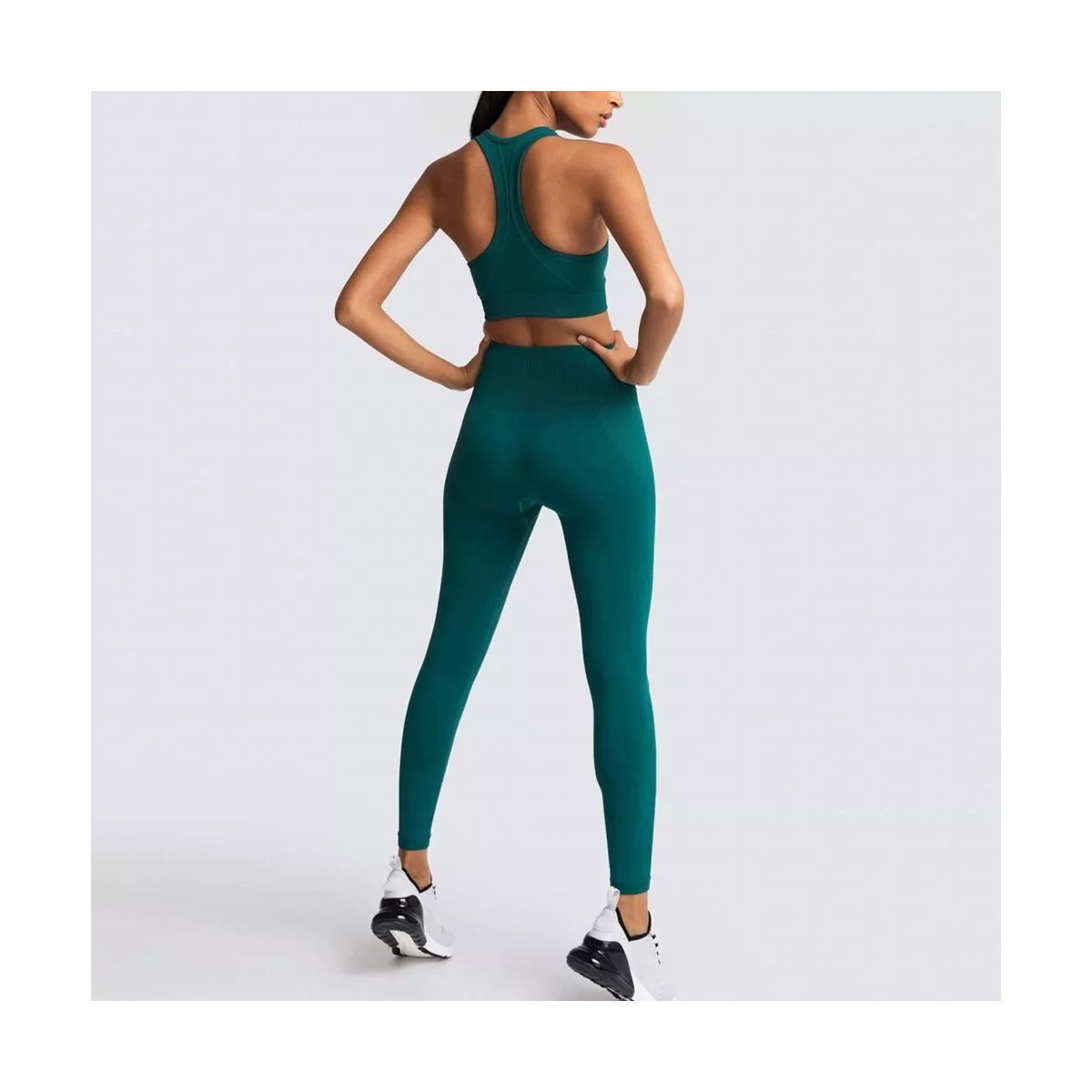 Foto 5 pulgar | Conjunto Licra Deportivo 2 Pzs Talla Ch Eo Safe Imports Esi-17092 Verde