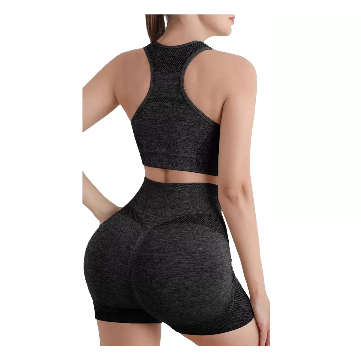 Foto 3 pulgar | Conjunto de Elastano para Yoga Talla L/XL Eo Safe Imports ESI-17776 Negro