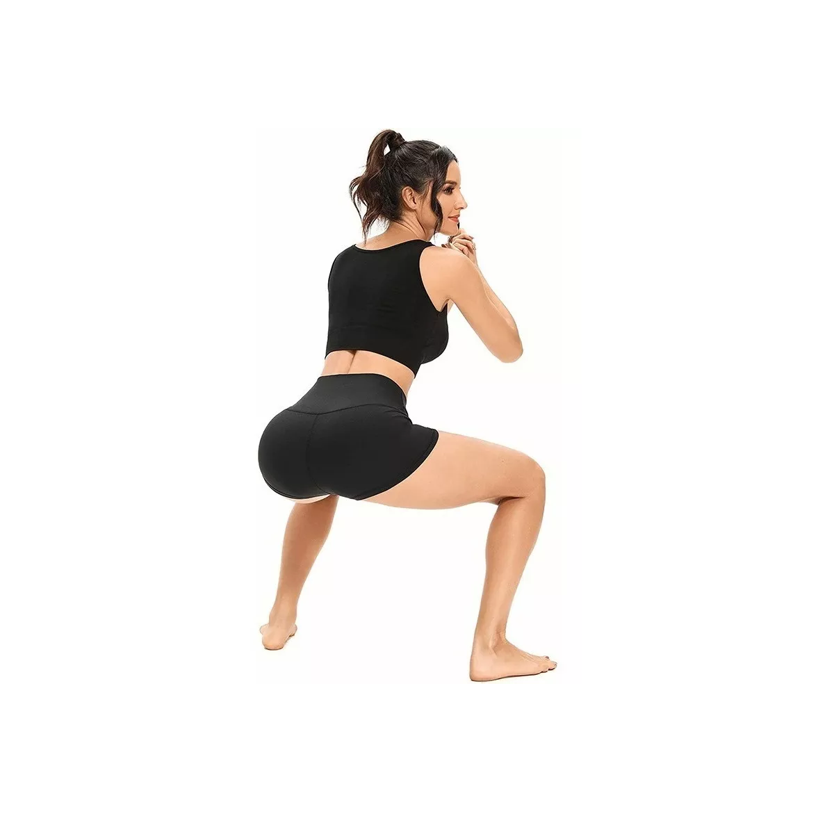 Foto 4 pulgar | 2 Pcs Pantalones Cortos De Licra Talla G Eo Safe Imports Esi-17779 Negro