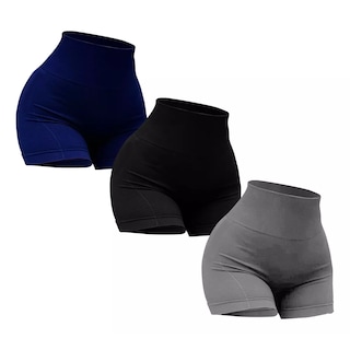 Foto 3 | Shorts Cintura Alta Licra Deportivo Eo Safe Imports Esi-18359 Multicolor 3 pizas