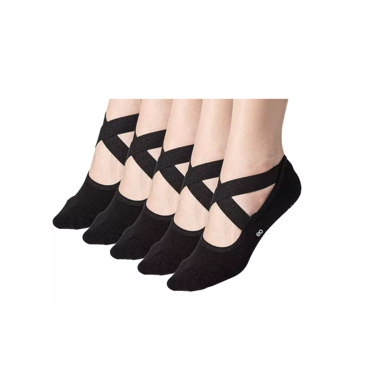 Foto 2 pulgar | Calcetines De Yoga Danza Pilates Antiderrapantes 5 Pares Eo Safe Imports Esi-14675-1 Negro