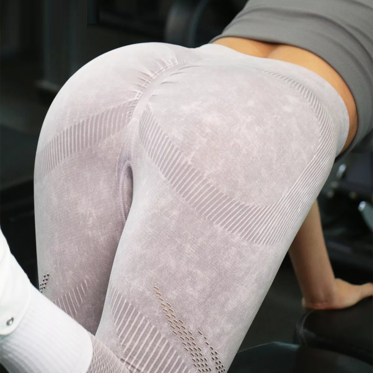 Foto 5 pulgar | Leggins Deportivos Talla L Eo Safe Imports Esi-17089 Blanco