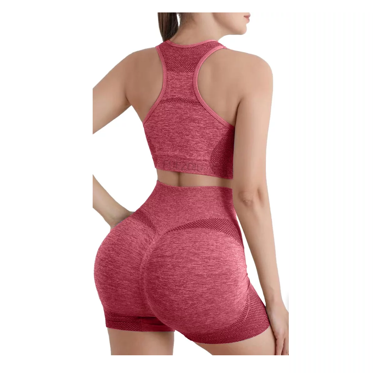 Foto 3 pulgar | Conjunto de Elastano para Yoga Talla L/XL Eo Safe Imports ESI-17777 Rojo