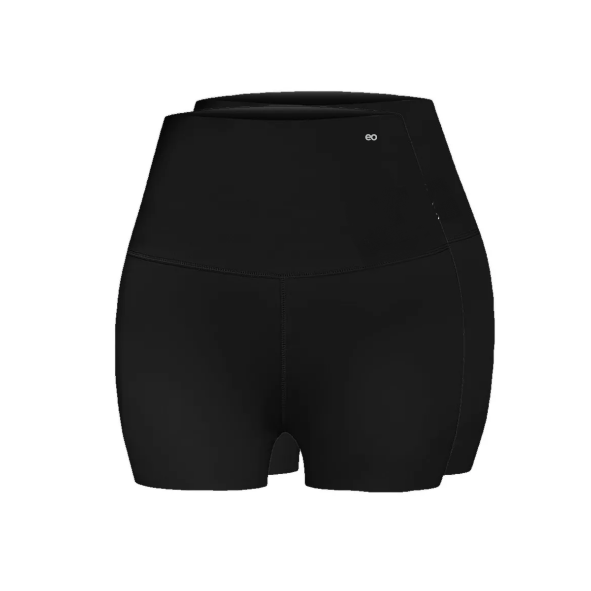 2 Pcs Pantalones Cortos De Licra Talla G Eo Safe Imports Esi-17780-1 Negro