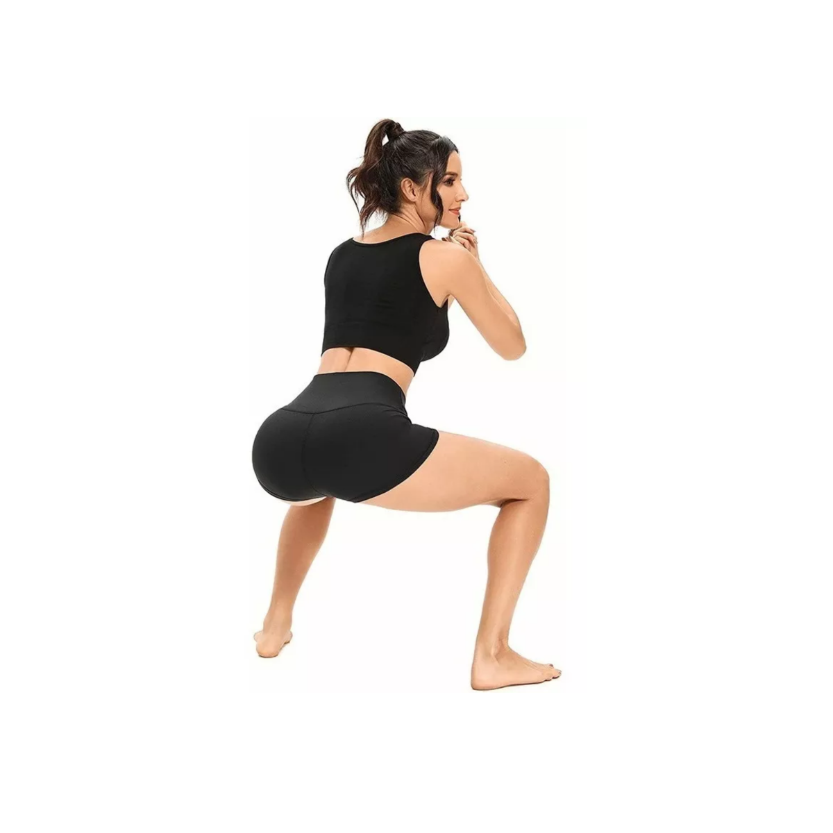 Foto 4 pulgar | 2 Pcs Pantalones Cortos De Licra Talla G Eo Safe Imports Esi-17780-1 Negro