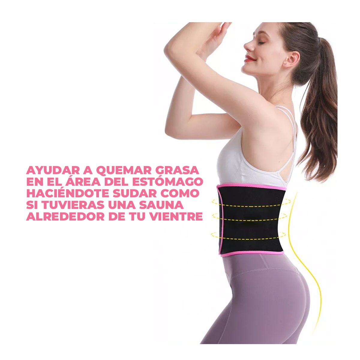 Foto 6 pulgar | Faja Reductora Efecto Sauna Para Mujer Ajustable Talla M