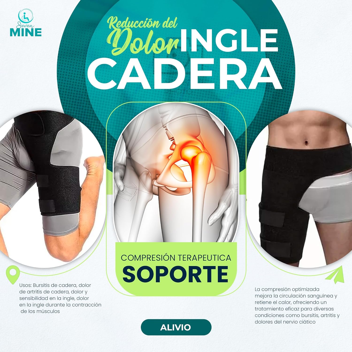 Foto 7 | Soporte Estabilizador de Cadera / Muslo / Ingle SC Super Confort Unisex