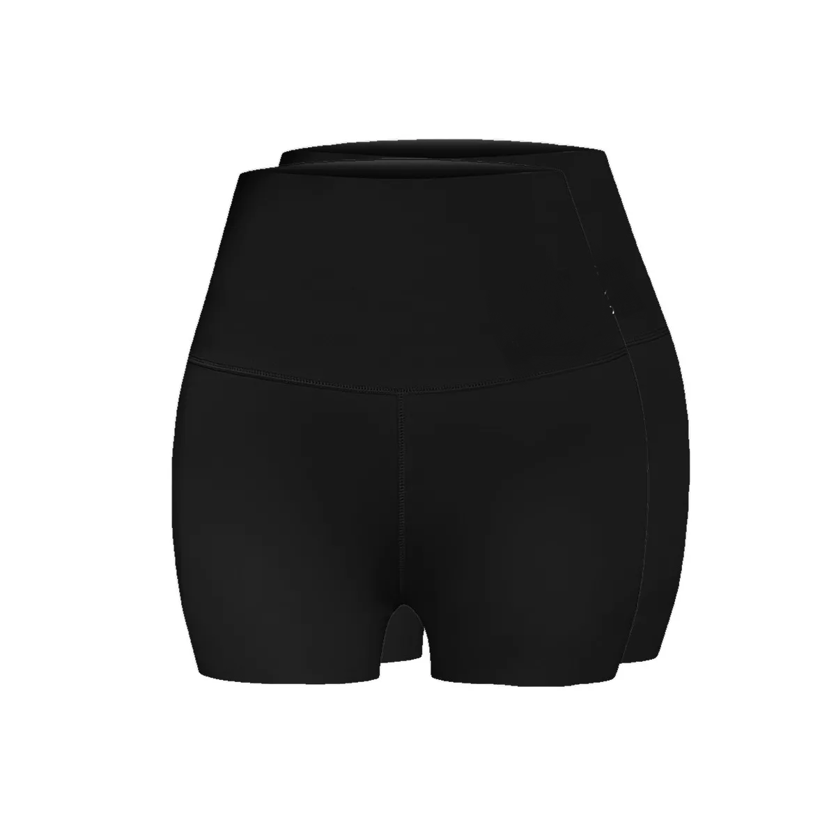 Foto 2 pulgar | 2 Pcs Pantalones Cortos De Licra Talla M/g Eo Safe Imports Esi-17778 Negro