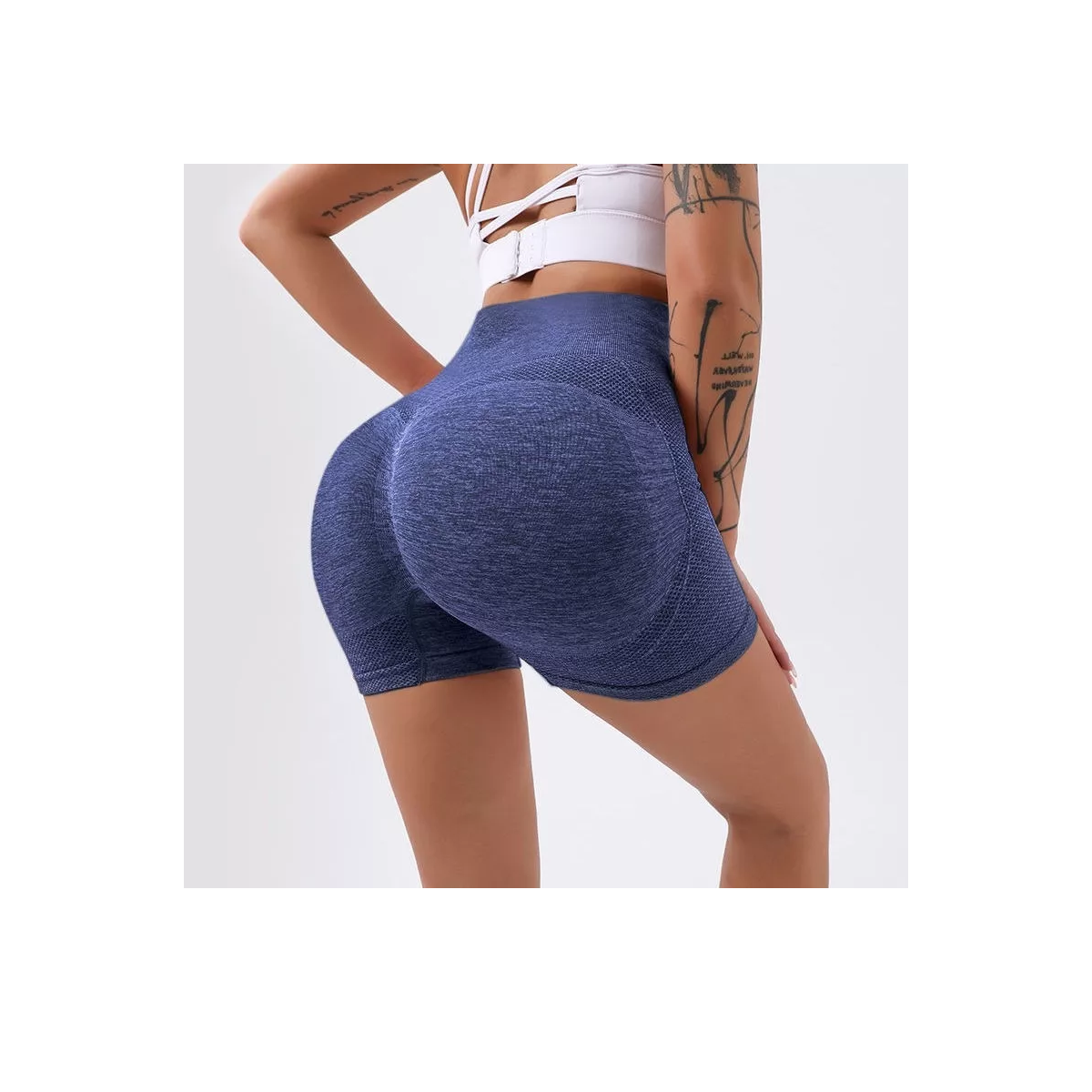 Foto 3 pulgar | Shorts de Licra para Mujer de Cintura Alta 2 Piezas