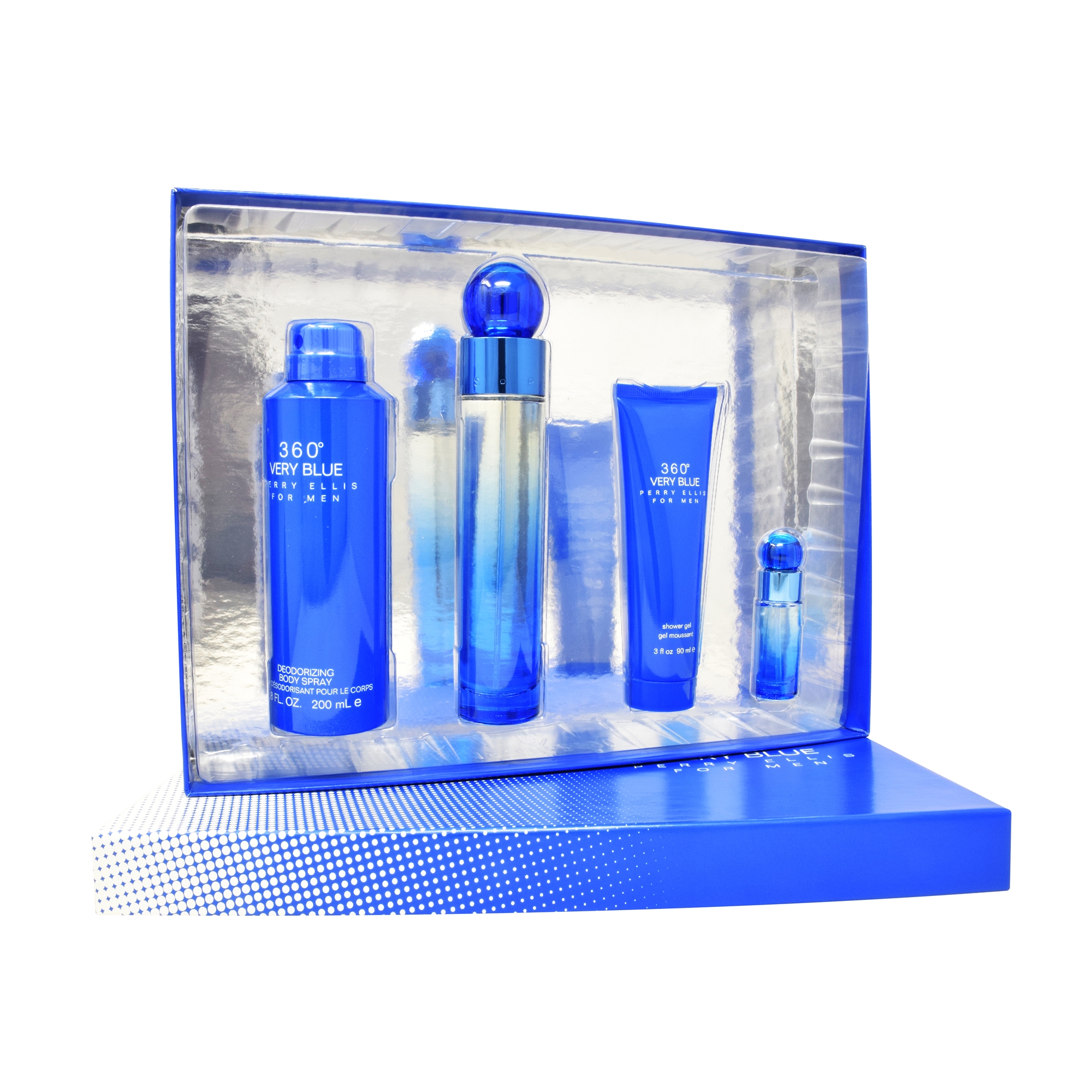 Estuche Perry Ellis 360° Very Blue 4 Piezas Edt Original