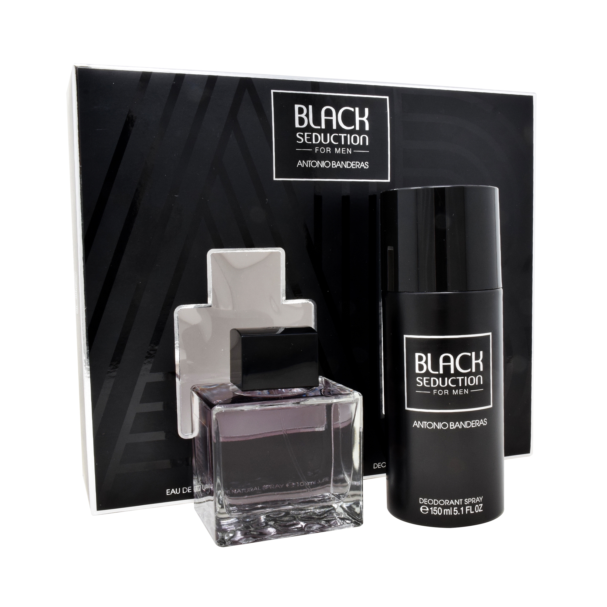 Foto 2 pulgar | Set de 2 Piezas Antonio Banderas Black Seduction 2pzs 100 ml Edt Spray y Desodorante 150 ml Spray