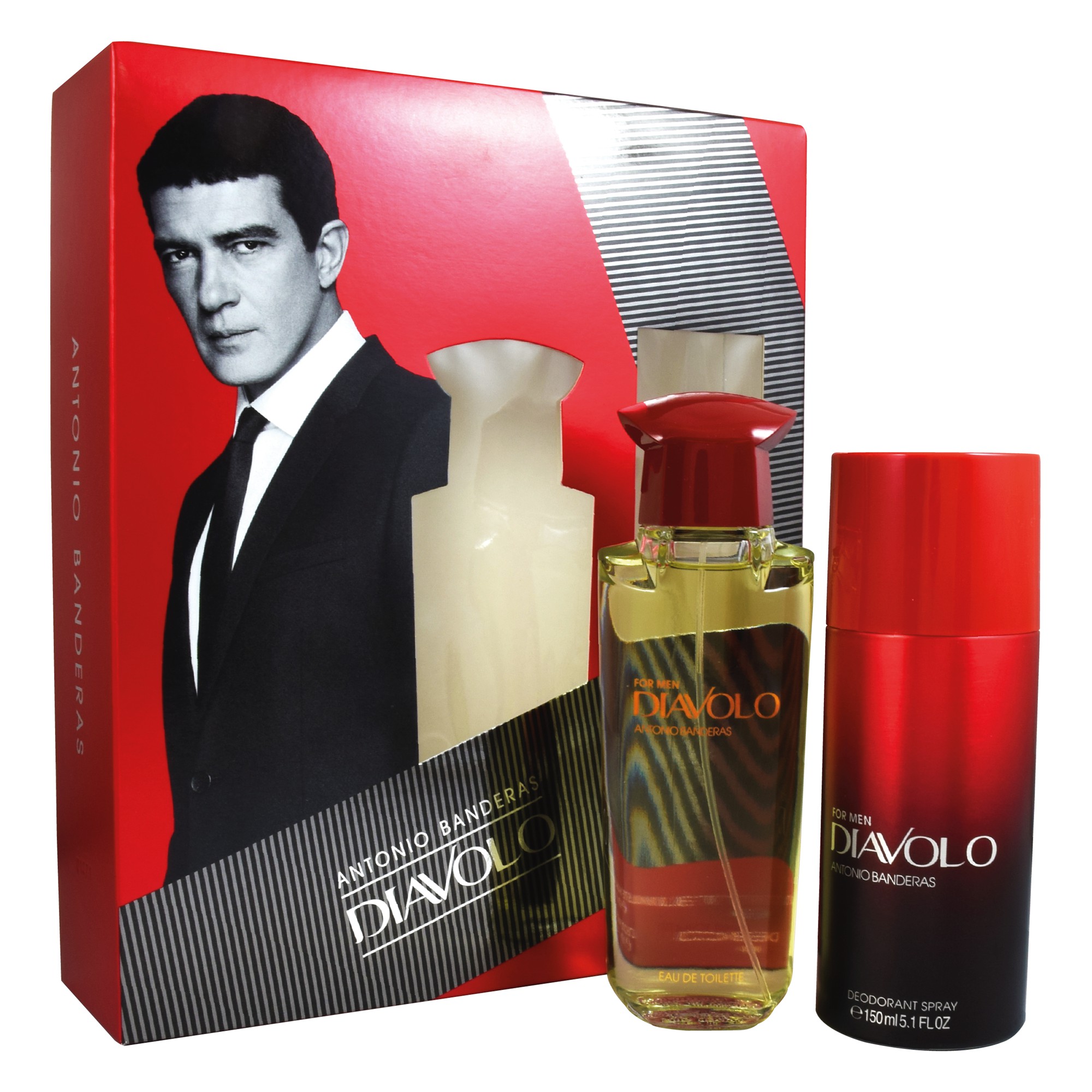 Foto 2 pulgar | Set 2 Piezas Antonio Banderas Diavolo 100 ml Edt Spray más Desodorante 150 ml para Caballero