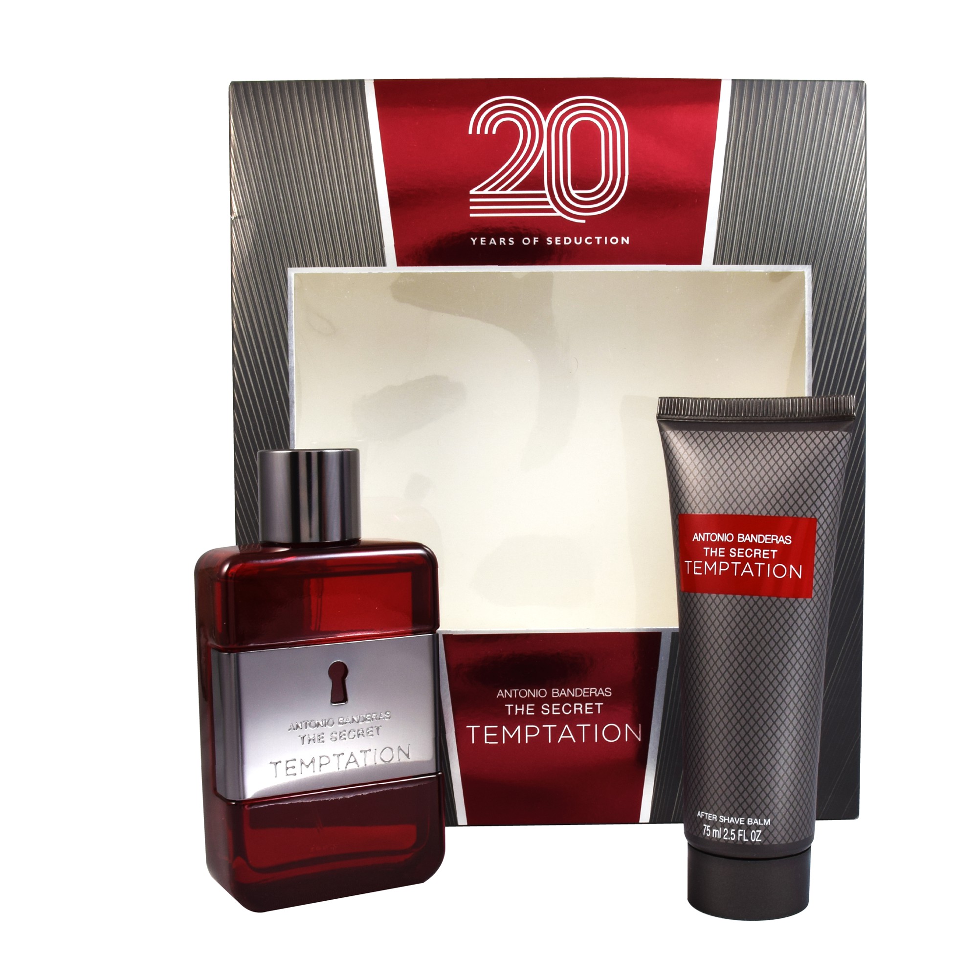 Foto 2 pulgar | Set para Hombre Antonio Banderas The Secret Temptation Men 20 Years 100 ml Edt Spray más After Shave 75 ml