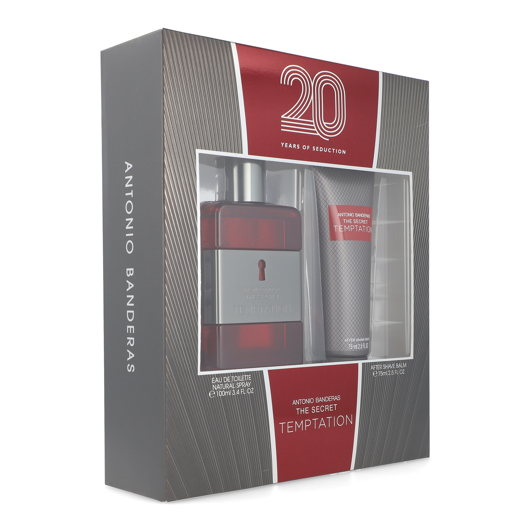 Foto 3 pulgar | Set para Hombre Antonio Banderas The Secret Temptation Men 20 Years 100 ml Edt Spray más After Shave 75 ml