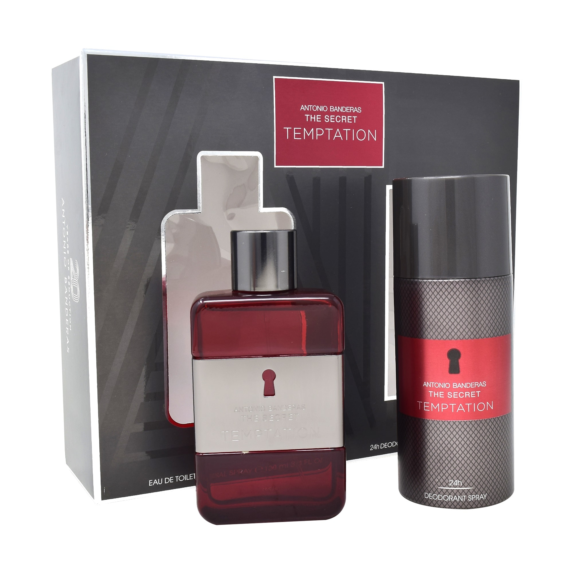 Set 2 Piezas para Hombre Antonio Banderas The Secret Temptation 100 ml Edt Spray/Desodorante 150 ml Spray $517