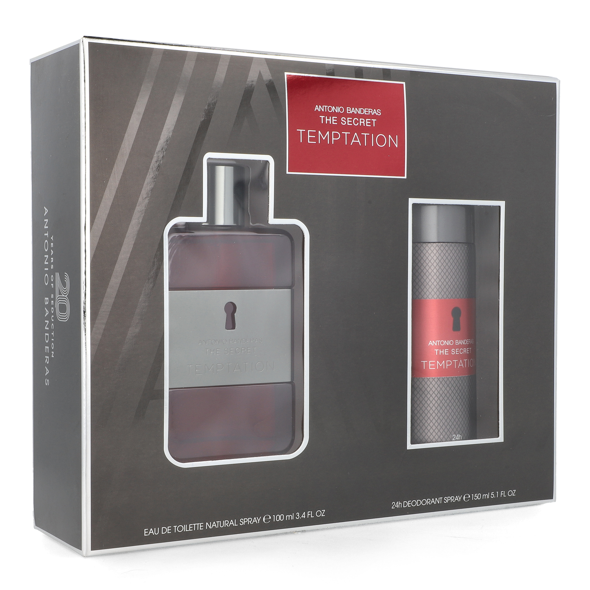 Foto 3 pulgar | Set 2 Piezas para Hombre Antonio Banderas The Secret Temptation 100 ml Edt Spray/Desodorante 150 ml Spray