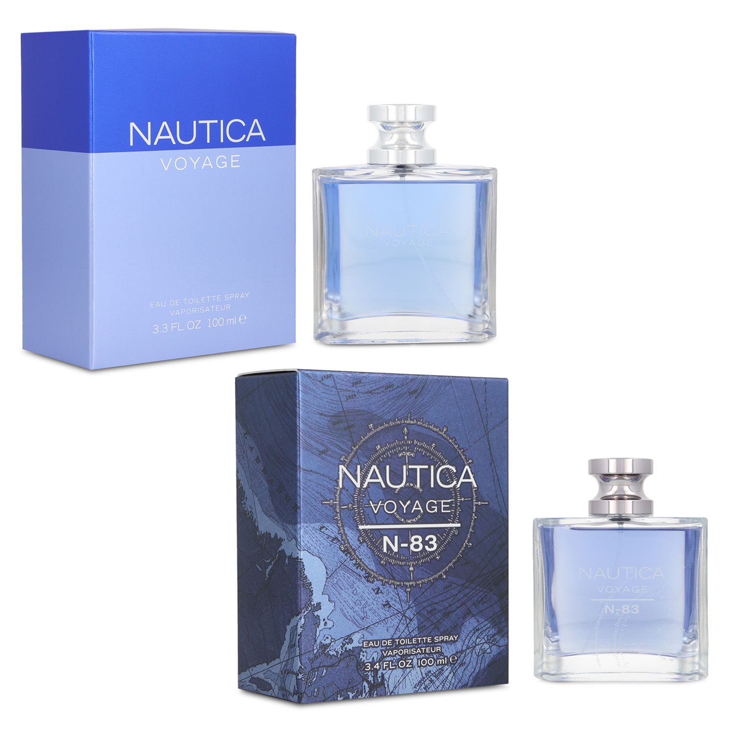 Foto 2 pulgar | Paquete 2 Pz Nautica Voyage 100ml Edt Spray + Nautica Voyage N-83 100ml Edt Spray