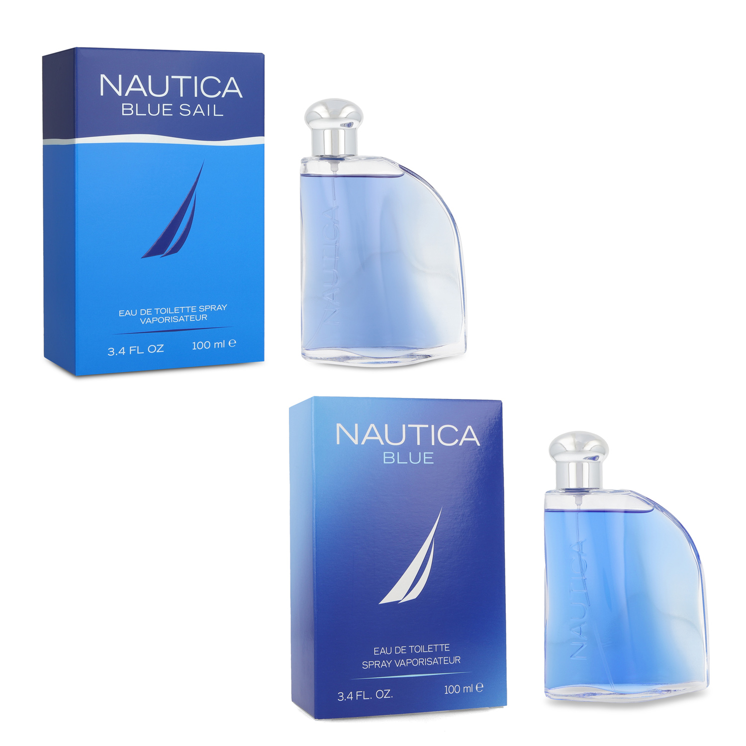 Foto 2 pulgar | Paquete 2 Pz Nautica Blue 100ml Edt Spray + Nautica Blue Sail 100ml Edt Spray