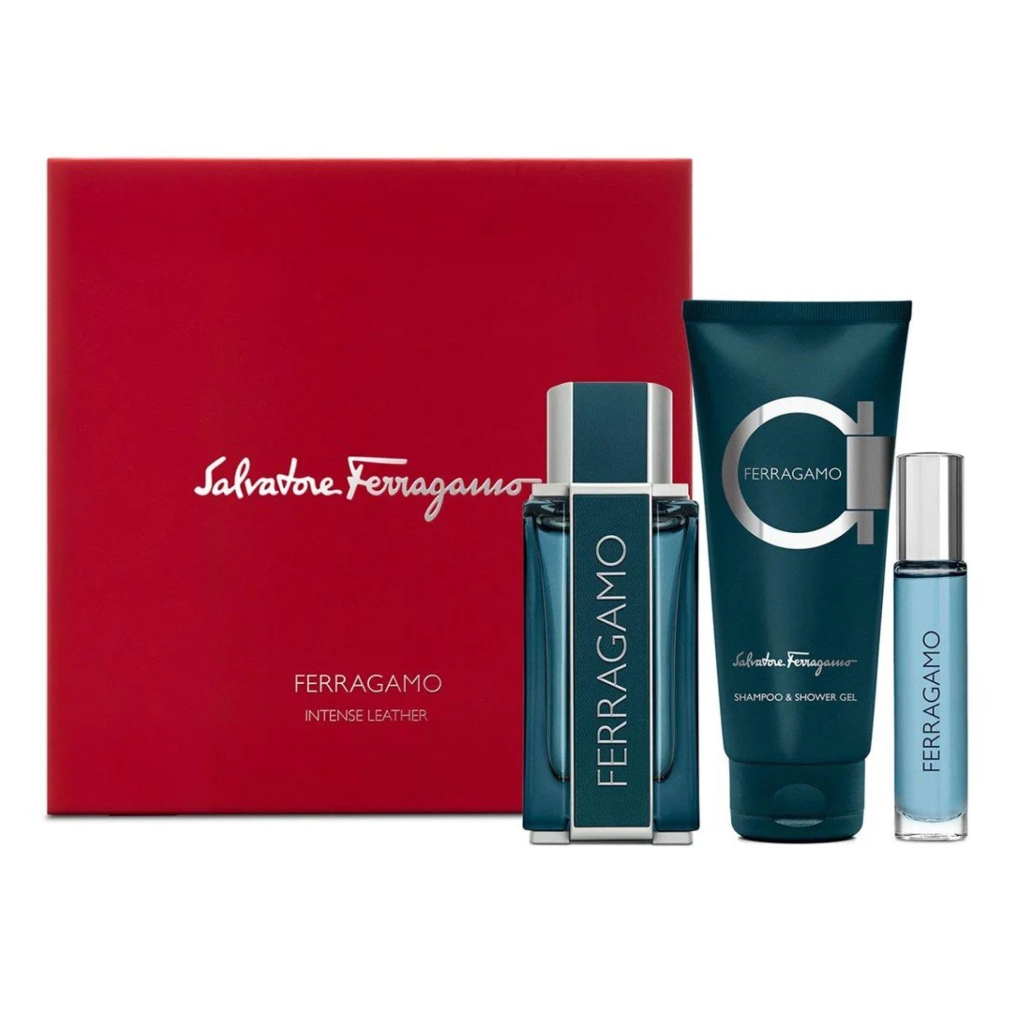 Foto 1 | Set Salvatore Ferragamo Intense Leather Pour Homme 3 Piezas