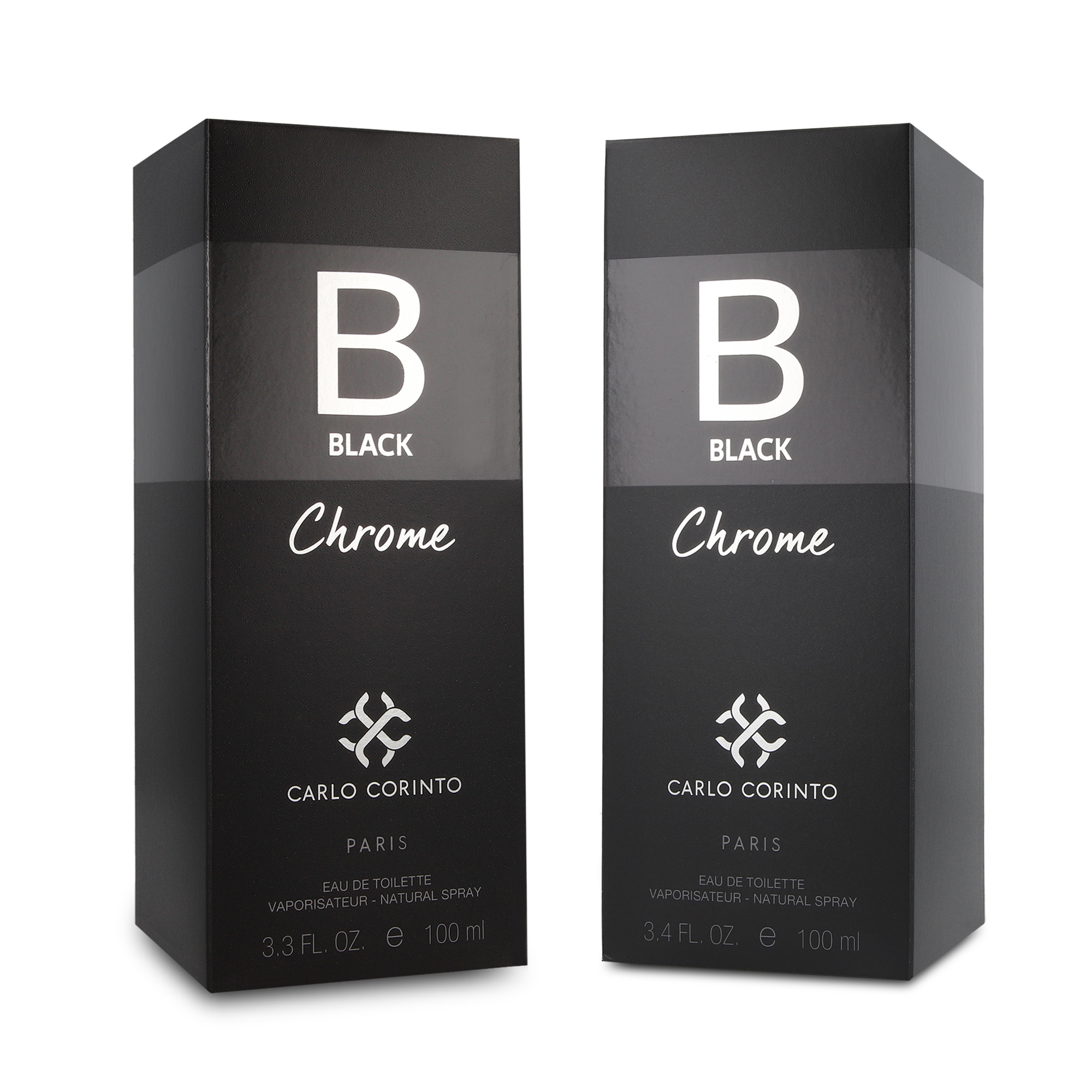 Foto 2 | Perfume Carlo Corinto Black Chrome Eau de Toilet 100 ml 2 Piezas