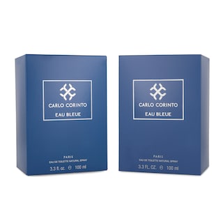 Foto 2 | Perfume Carlo Corinto Eau Bleue 100ml Edt Spray 2 Piezas