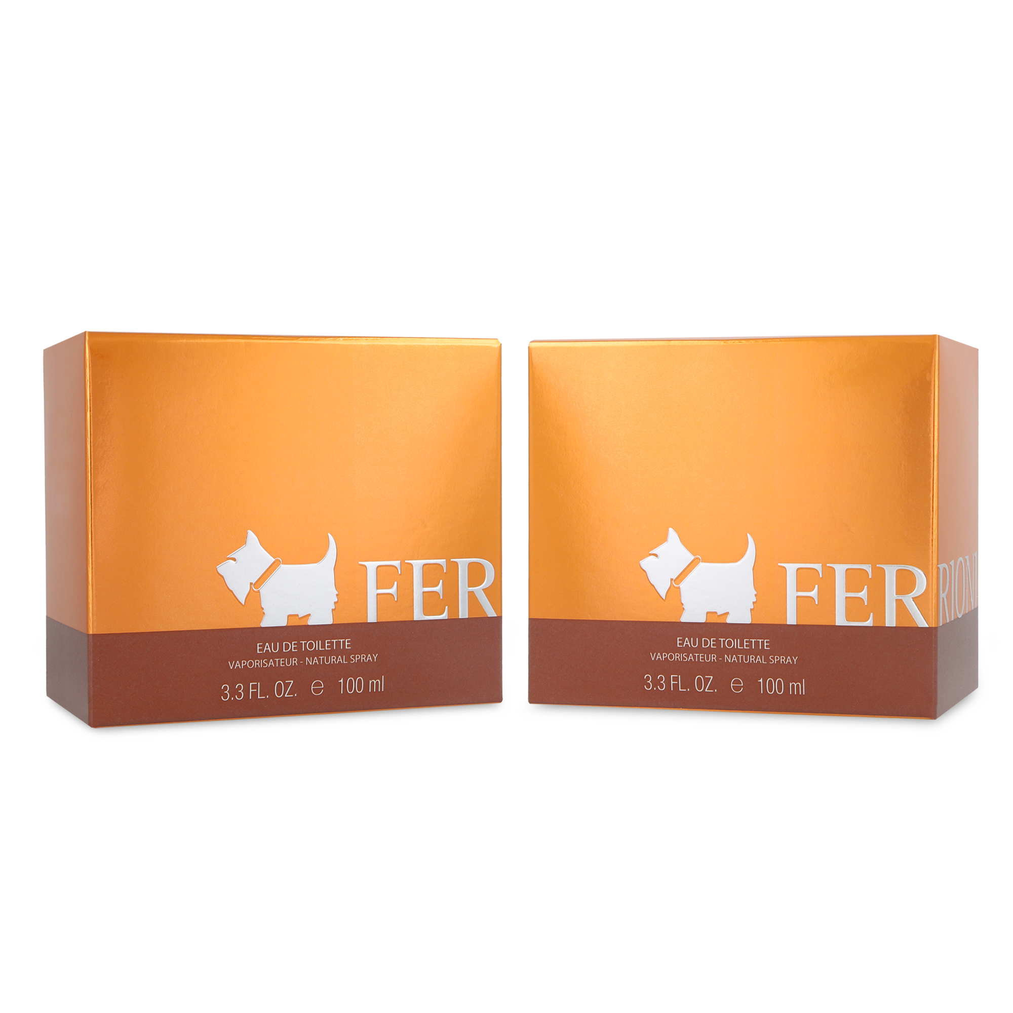 Foto 3 pulgar | Perfume Ferrioni Orange Terrier Eau de Toilet 100 ml 2 Piezas