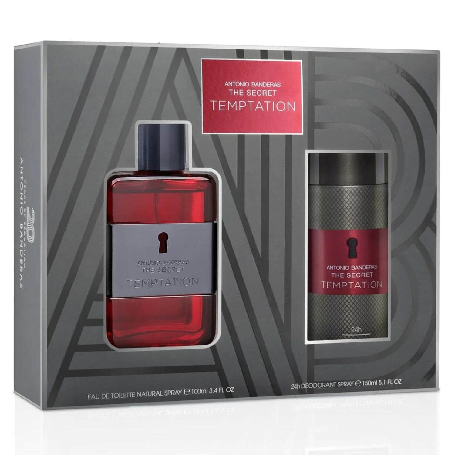 Set Antonio Banderas The Secret Temptation 2 PZAS 100 ML Edt Spray / Desodorante 150 ML Spray $949