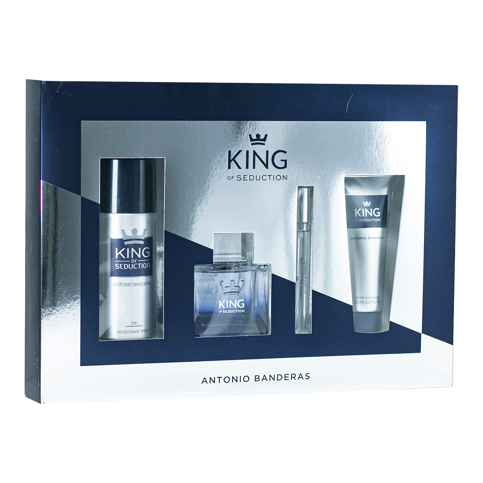 Foto 3 pulgar | Set King Of Seduction Edt 100ml + Desodorante + After Shave + Perfumero