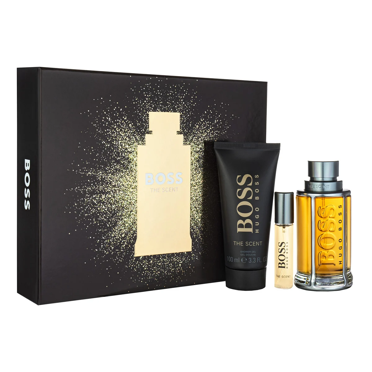 Foto 2 pulgar | Set de Perfume Hugo Boss The Scent 100ml EDT con Gel de Ducha 100ml y Miniatura 10ml