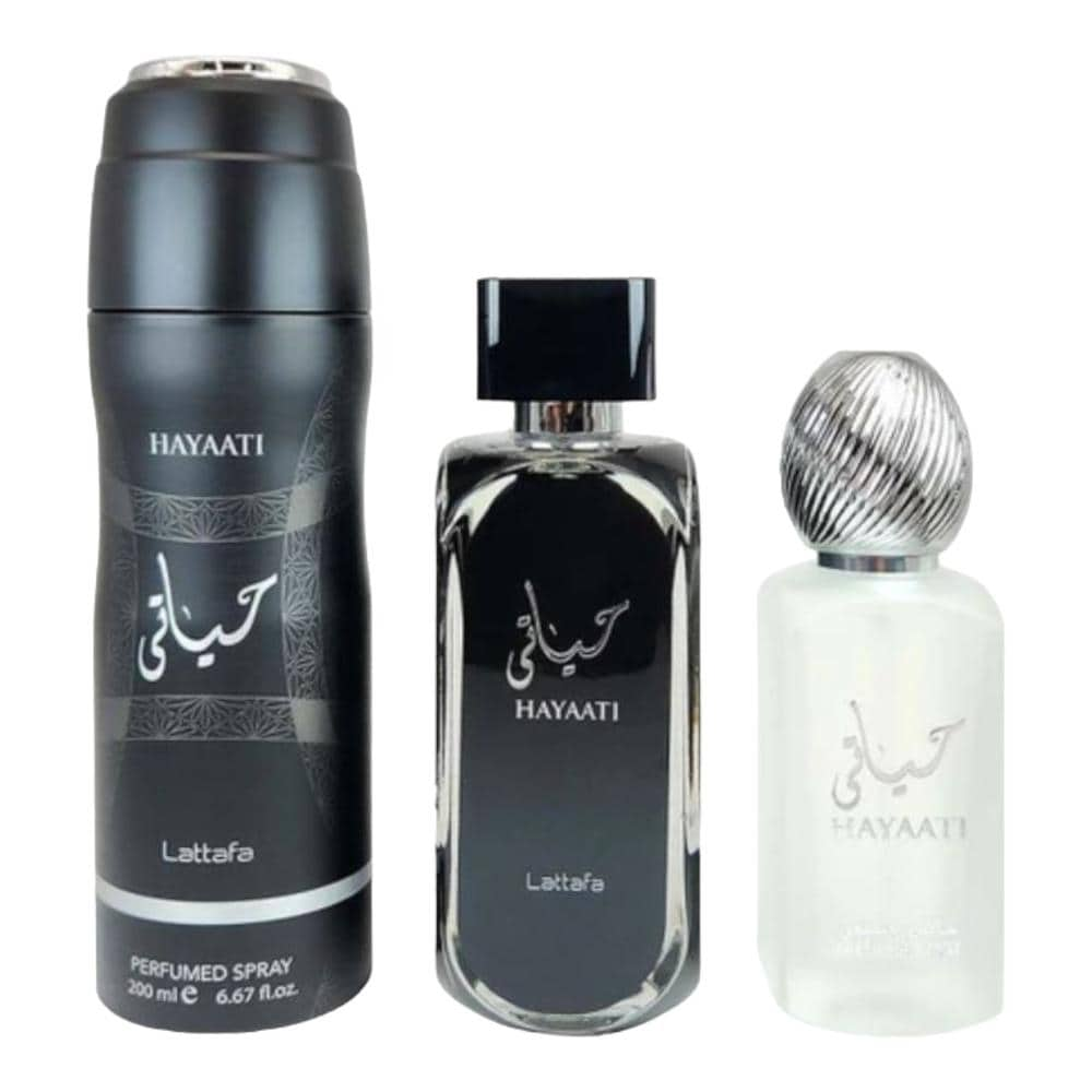 Set de Perfume Hayaati Lattafa 3 Piezas para Hombre $1,019