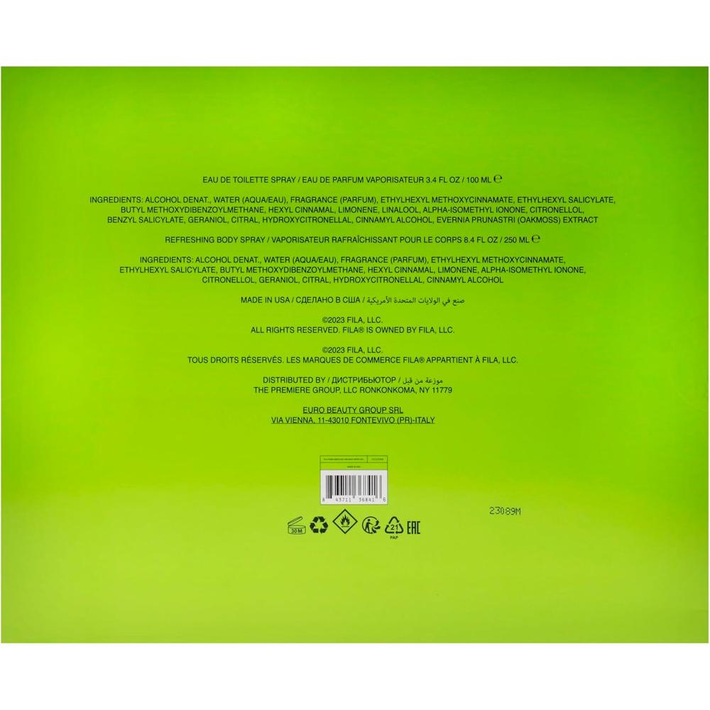 Foto 5 pulgar | Set de Fragancia Fresh Green de Fila Eau de Toilette 2 Piezas