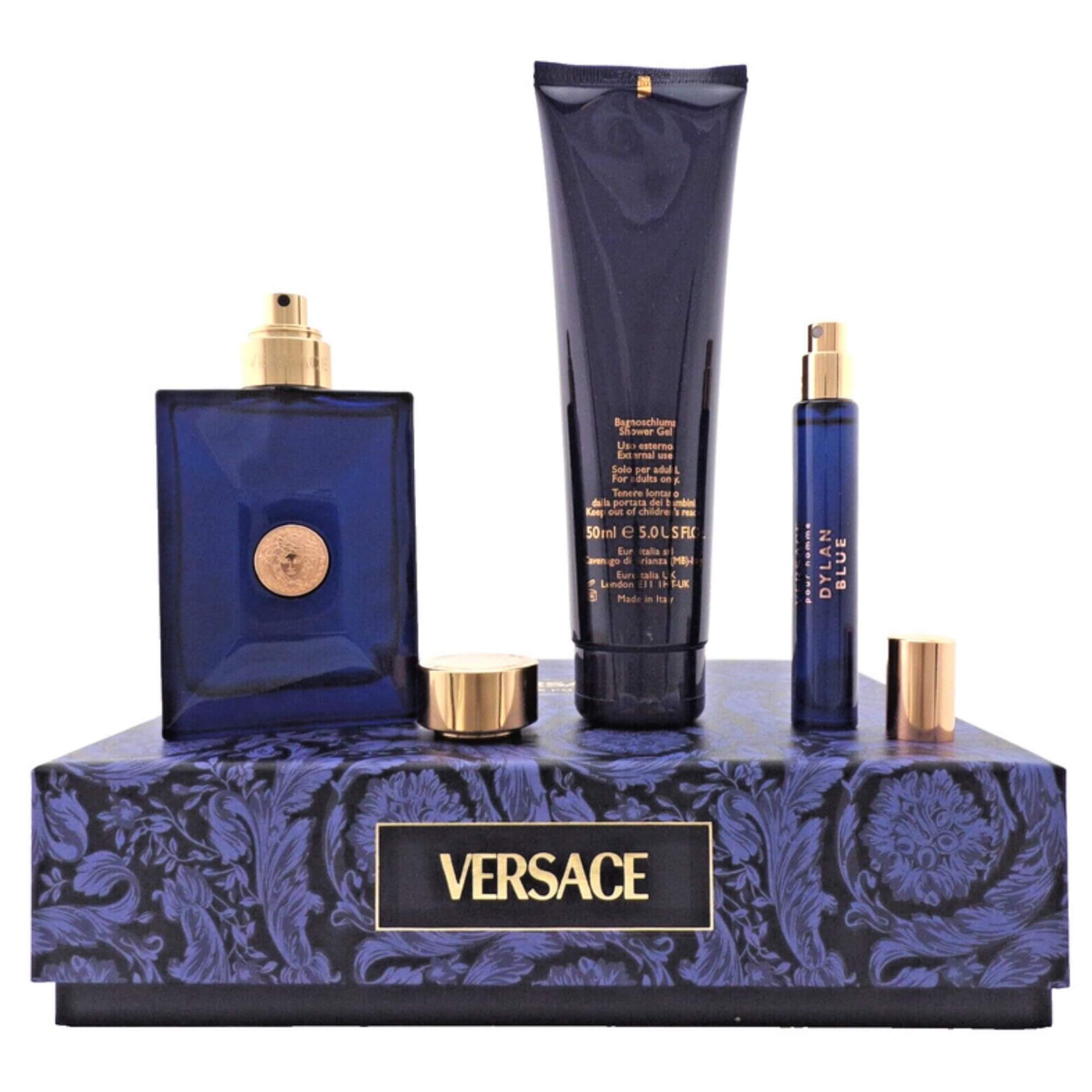 Foto 5 pulgar | Set de Perfume Versace Dylan Blue pour Homme 3 Piezas