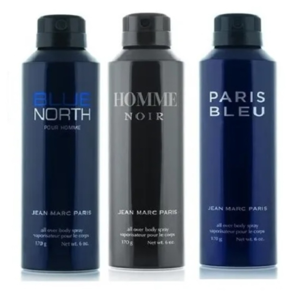 Kit Body Spray Aromas Frescos 170 g 3 Piezas para Hombre